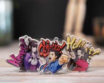 Phoenix Wright (Ace Attorney) and others - Acrylic keychain