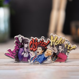 Phoenix Wright (Ace Attorney) and others - Acrylic keychain