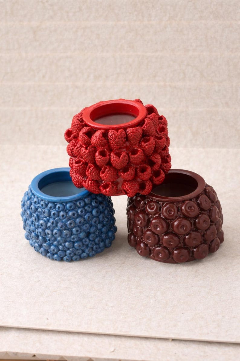 Ceramic Raspberry Handmade Raspberry Vase, Unique Red Berry Planter,cottagecore Decor ...
