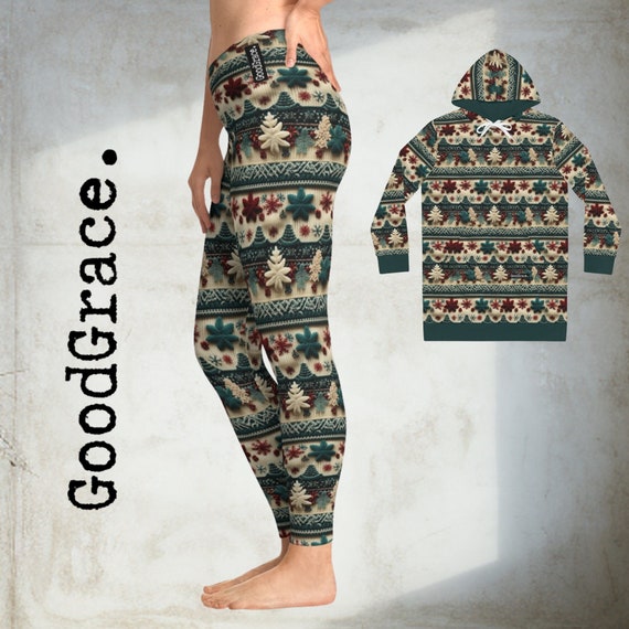 Knitted clearance christmas leggings