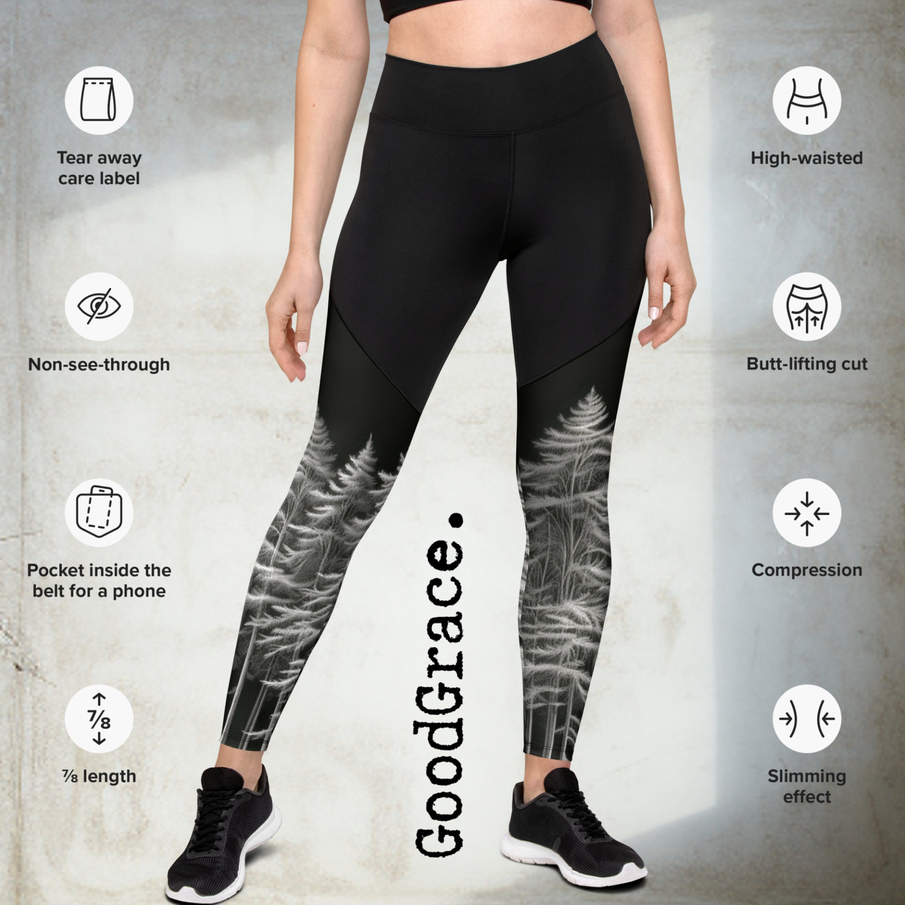 Push up Yoga Pants, Women's Sports Leggings, Printed Workout