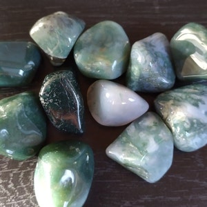 Moss Agate Tumble