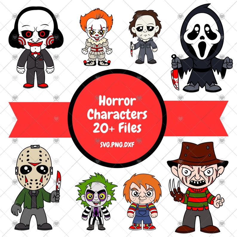 Halloween Svg, Horror Character SVG, Horror SVG, Chibi Horror Svg, Cute ...