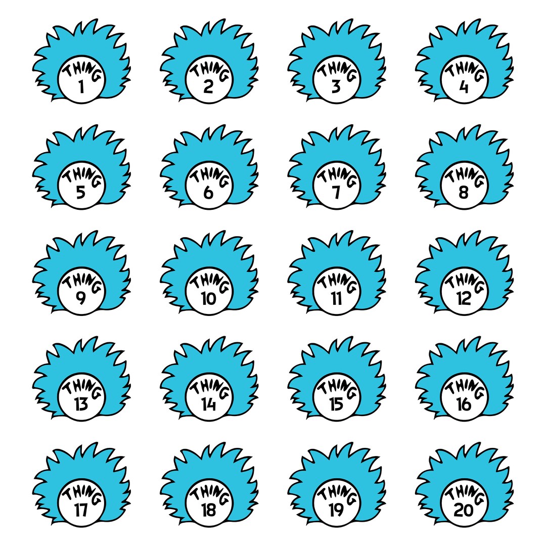 Layered Svg Files, Thing 1 Thing 2 Svg, Font Files, Svg for Cricut ...