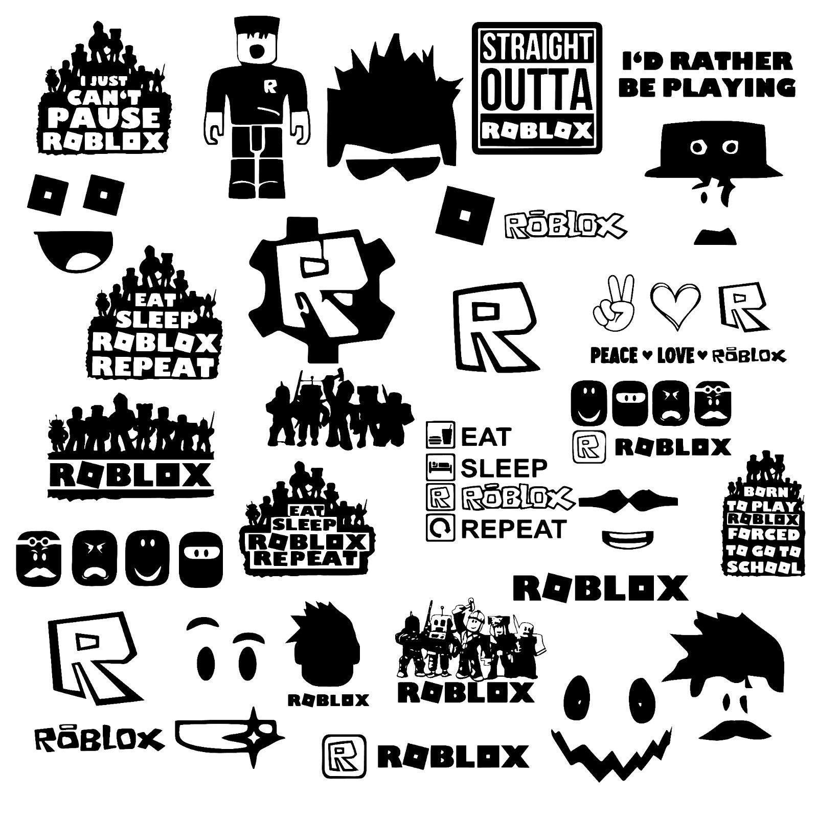 Roblox happy birthday svg png , led and white texts , you can check  otherstyle i have more than 4 style of roblox svg png files for prints