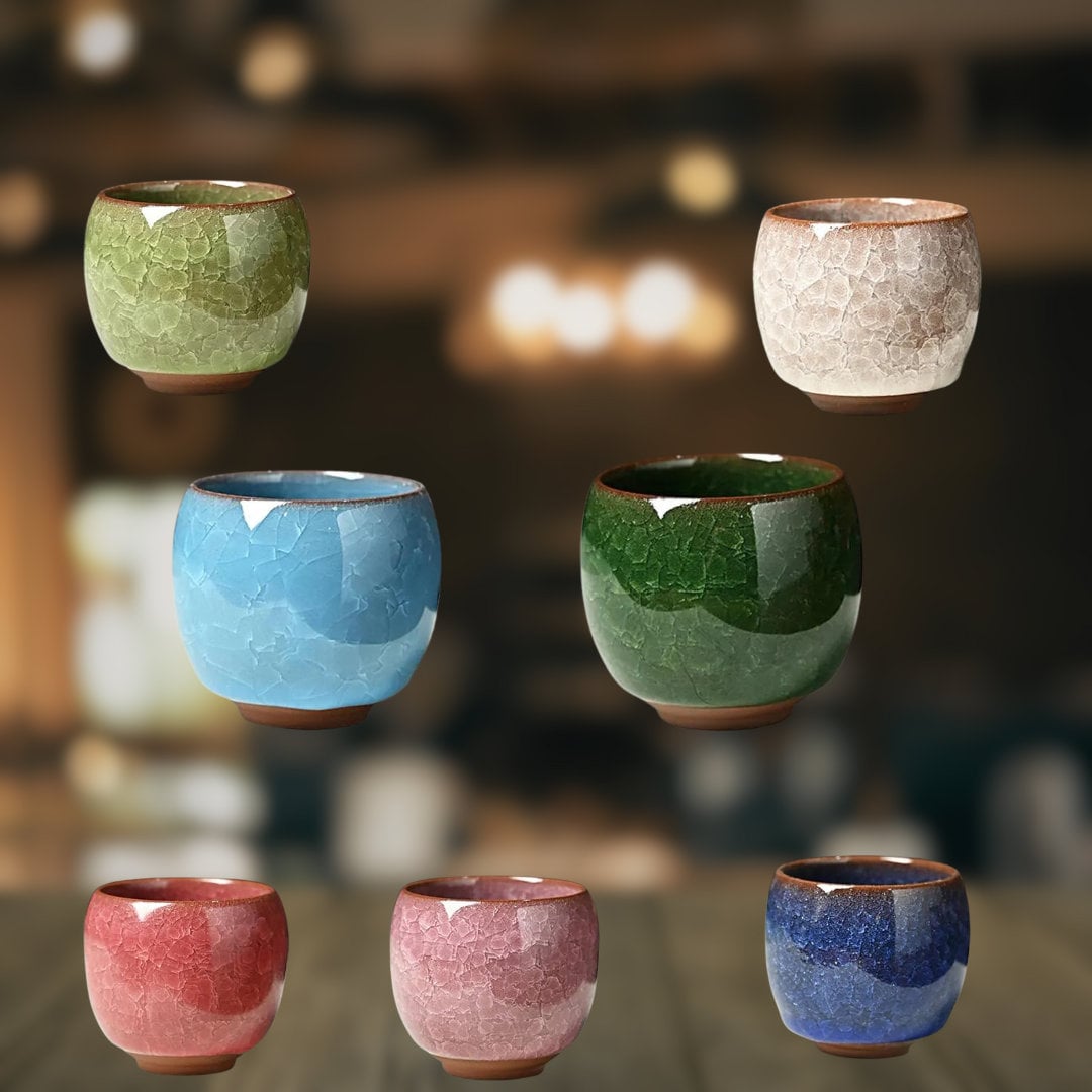 Single Espresso Ceramic Cracking Style Cup 80ml Etsy