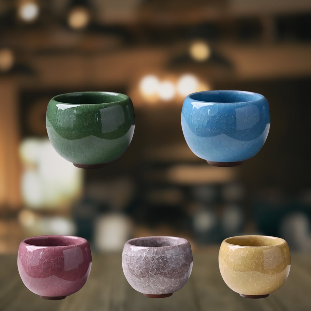 Single Espresso Ceramic Cracking Style Cup Etsy