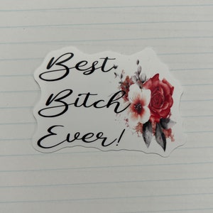 Best Bitch Ever Sticker, Decal, Laptop Stickers, Planner, Scrapbook, Humorous, Quote