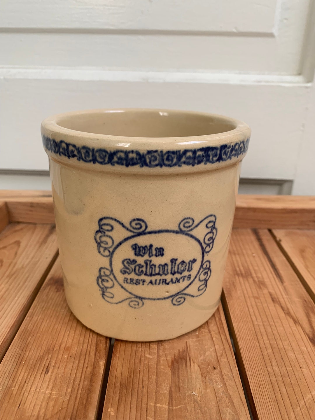 Win Schuler Restaurant Crock Etsy