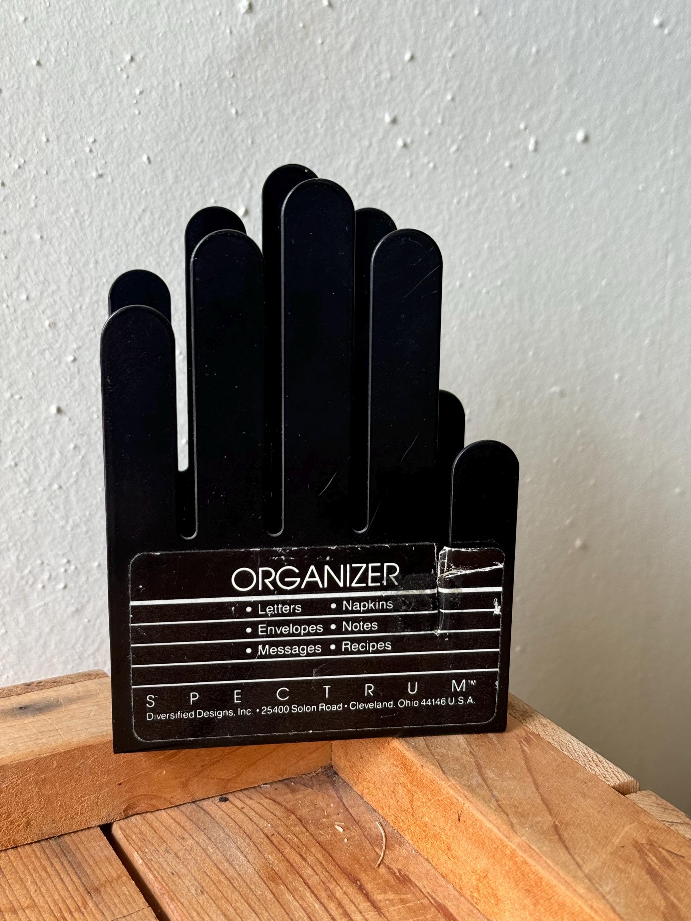 Black Metal Desk Organizer, “Hand Shaped” Spectrum Division Designs, USA