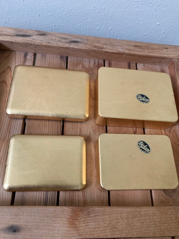 Gold Metallic Nesting Dresser Boxes, Japan, vinta… - image 7