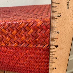 Panier rectangulaire tissé rouge orange pour la présentation et/ou le stockage image 5