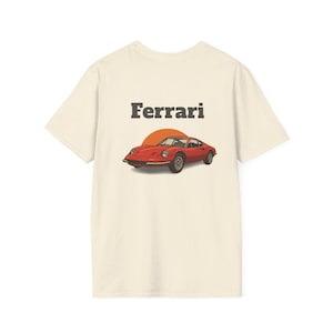 Ferrari Retro Unisex T-Shirt, Vintage Car Shirt, Men&#39;s Women&#39;s Fashion Tee, Gift for Car Lovers, Automotive Enthusiast Apparel