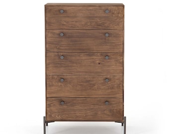 Wood 5-Drawer Dresser (31.5")