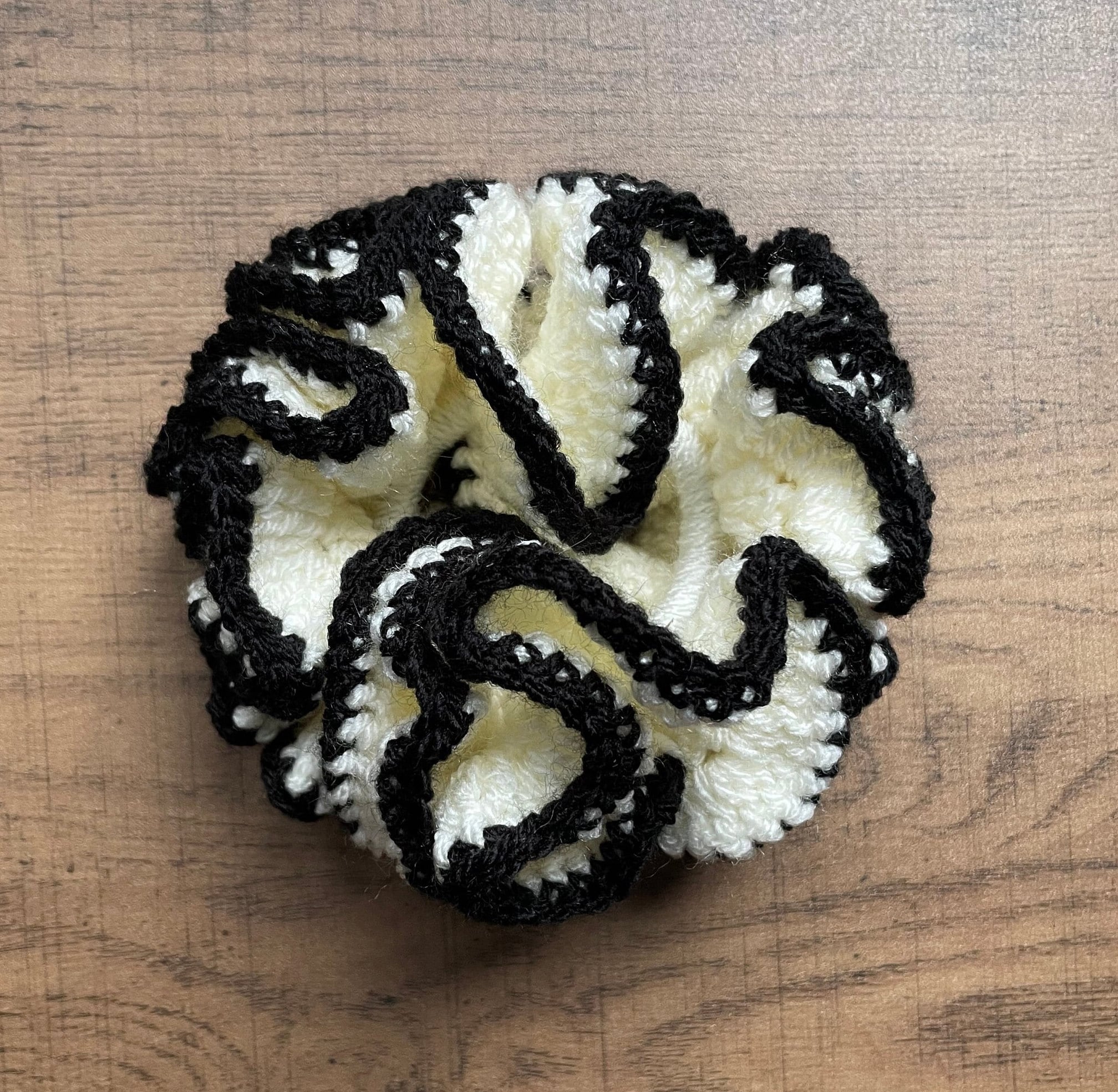 Jumbo Two Colour Handmade Crochet Scrunchie - Etsy