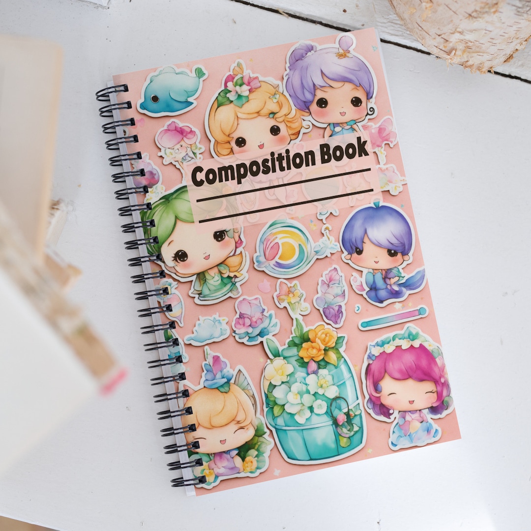 Chibi Style Stickers Reusable Sticker Storage Book, Rainbow Leopard ...