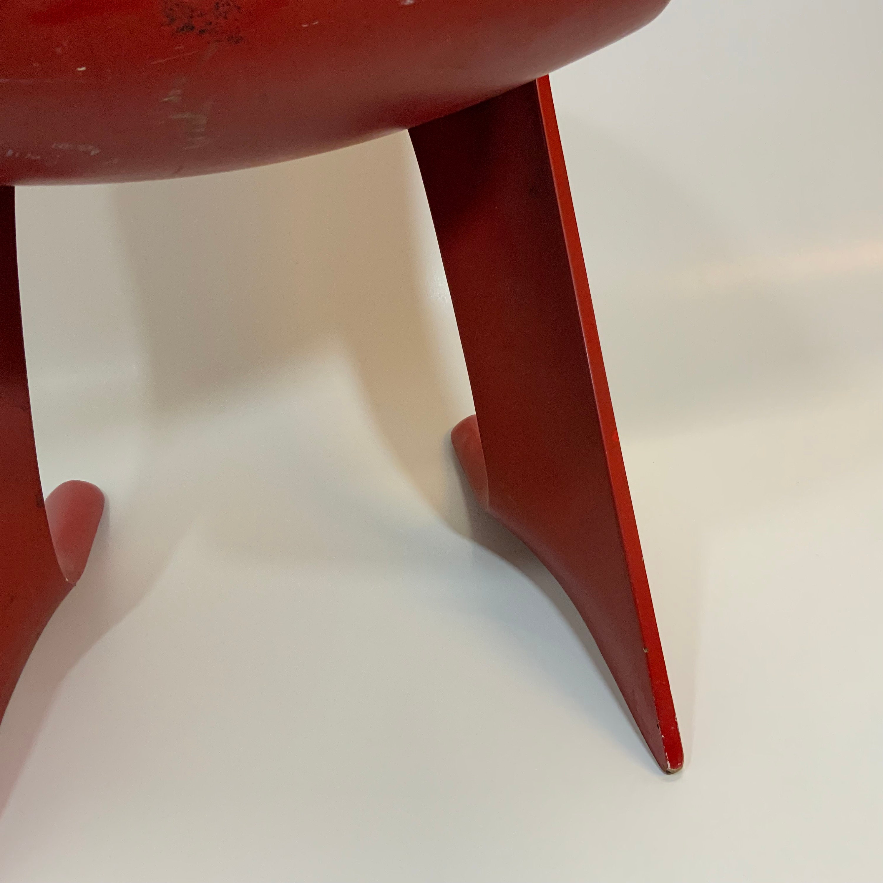 Red Space Age Chair Ernst Moeckl Zchair Kangaroo Chair GDR Design
