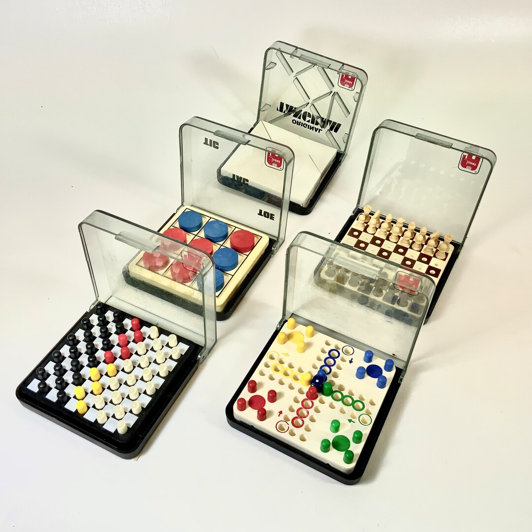 Set of 5 Jumbo Mini Travel Games Vintage MINI Games Games Etsy