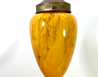 Lámpara clásica en forma de lágrima | Estilo Art Déco | vidrio jaspeado naranja | Accesorio E27 | [ Alimentación de la UE 220-230 VCA ] |