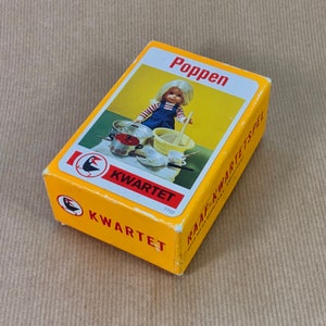 Puppenquartett | 1970er-Jahre-Quartett mit Puppenbildern in niederländischer Sprache | Spiele und Spielzeug | Brettspiel | Vintage-Spielzeug |
