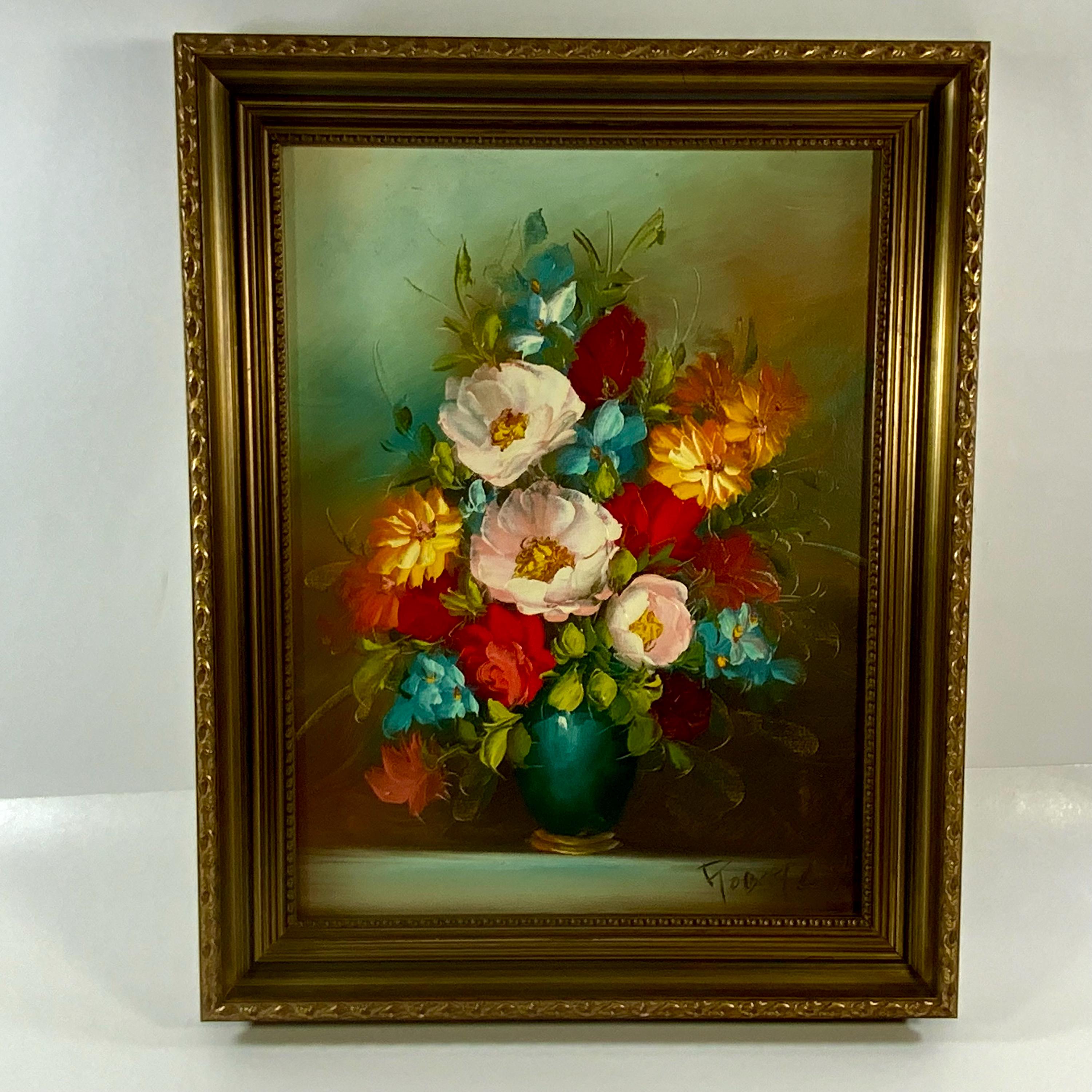 Robert Lox Oil Painting of Flowers | Folk Art | Art for Everyone