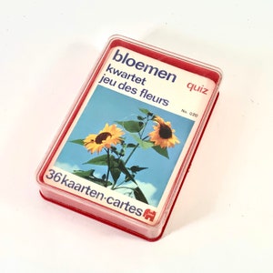 Grande quartetto di fiori francese/olandese | In lingua olandese e francese | gioco di fiori | Anni 70/80 | Giocattoli vintage |