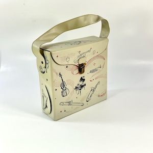Étui à disques vintage des années 50 | Valise simple de 7 pouces | Vinyle |