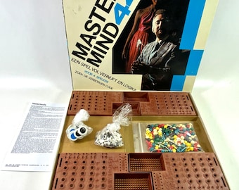 Mastermind 44 | Vintage-Logikspiel zum Spielen mit 2 oder 4 Personen | 70er-Jahre-Spiel | Brettspiel | 70er/80er | NL-Spiel