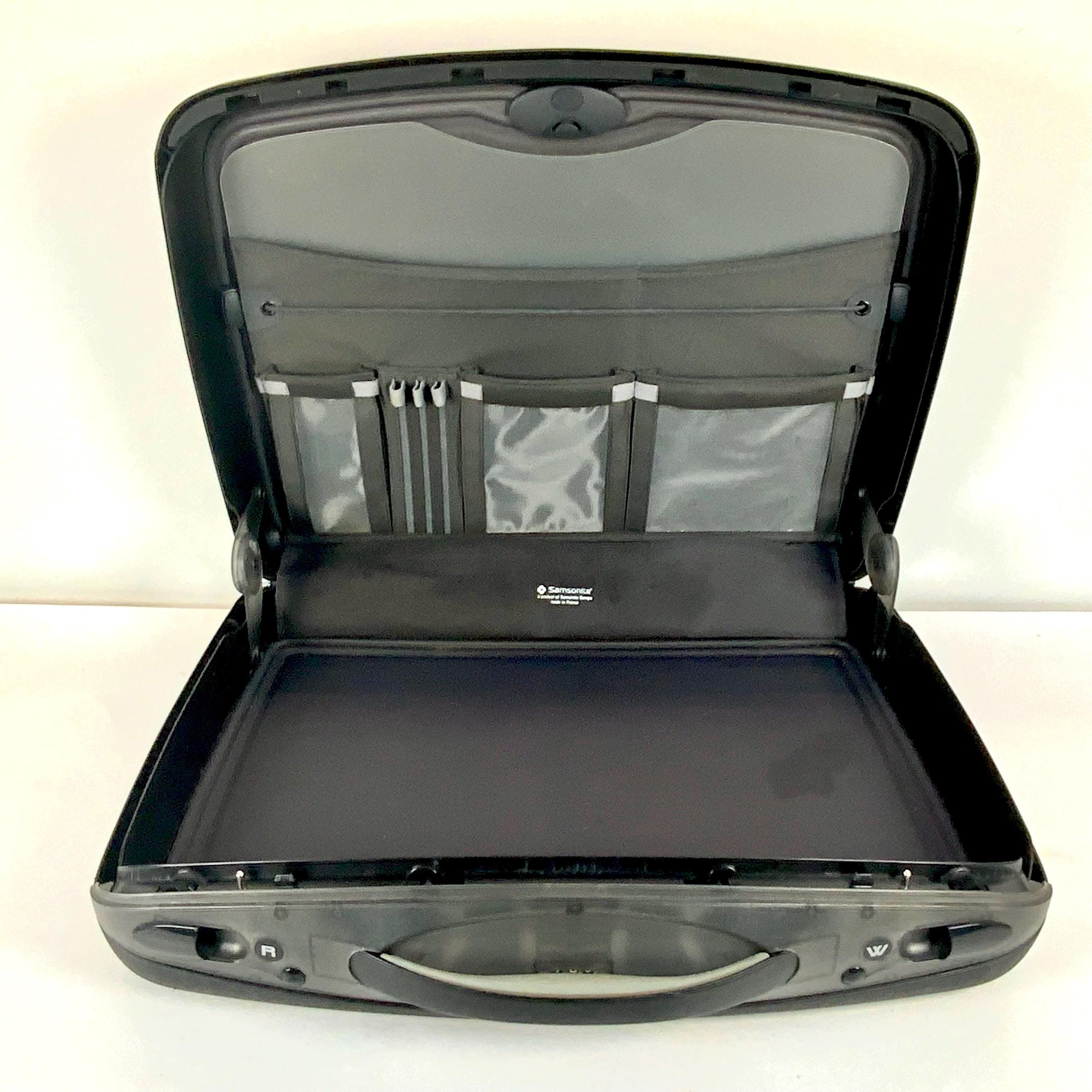 Samsonite Hardlite Briefcase | Black Plastic With Combination Lock