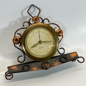 Dresser / mantle clock | German Peter Klok | metal 60s/70s clock