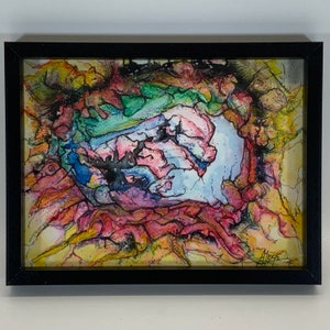 Art from Aloys | Mixed media / Watercolor | Original handcrafted | Title: Flipper | Watercolor | 18x24 cm | Art | Handmade | Unique |