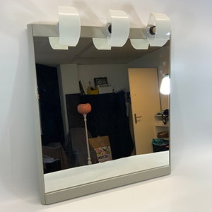 Allibert | bathroom mirror with lighting | Space Age | Retro | 70&#39;s |  plastic | Plastic | Vintage Plastic | mirror