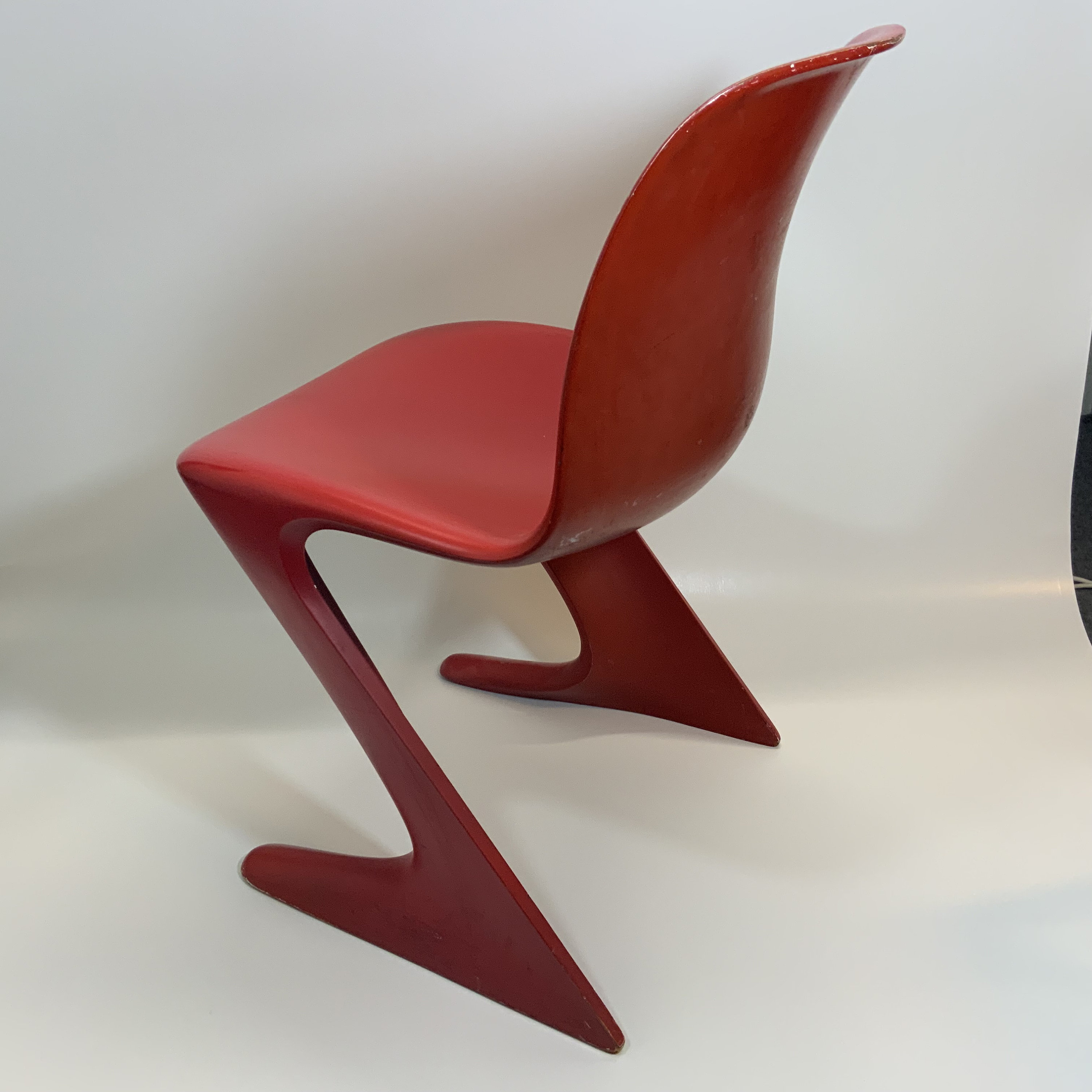 Red Space Age Chair Ernst Moeckl Zchair Kangaroo Chair GDR Design