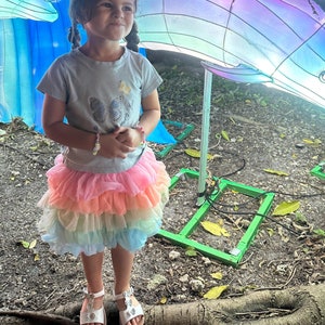12m-2T Plain Rainbow baby Skirt, Princess Skirt, Toddler Skirt, Organic Baby Skirt Tutu, First Birthday dress, Flower girl Skirt