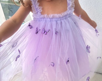 3M - 6Y Butterfly Dress, Purple dress, Baby Dress, Princess Dress, First Birthday Dress, Fairy Dress Dress, Smash the Cake