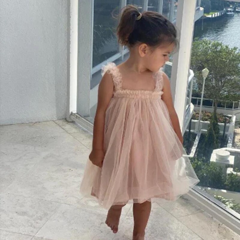 Lena Bodice Kids Dress Champagne