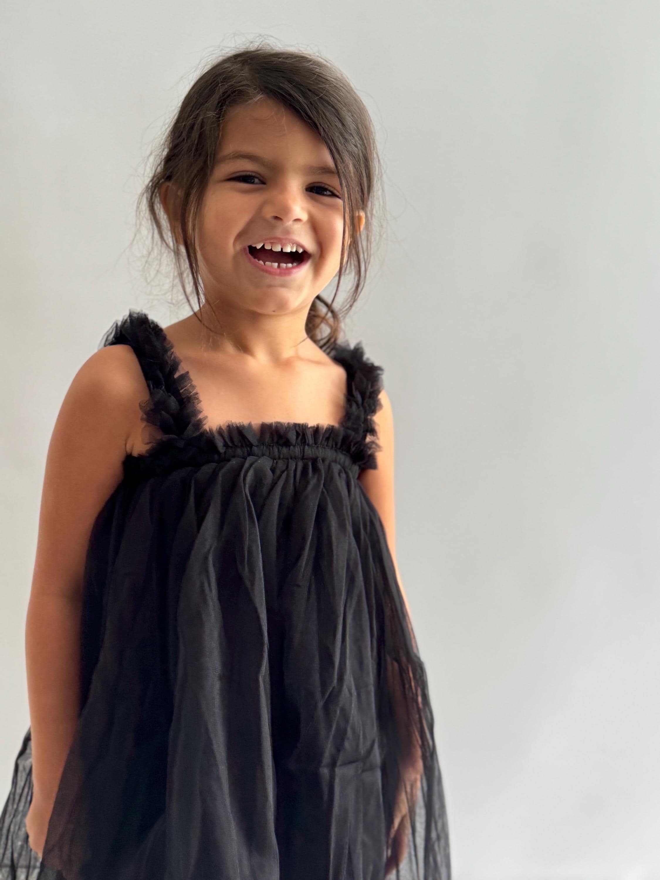 Black Tulle Princess Dress, Elegant Halloween Costume