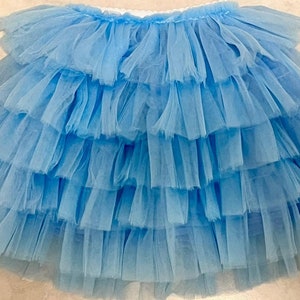 12m-6T Plain Light Blue baby Skirt, Princess Skirt, Toddler Skirt, Organic Baby Skirt Tutu, First Birthday dress, Flower girl Skirt