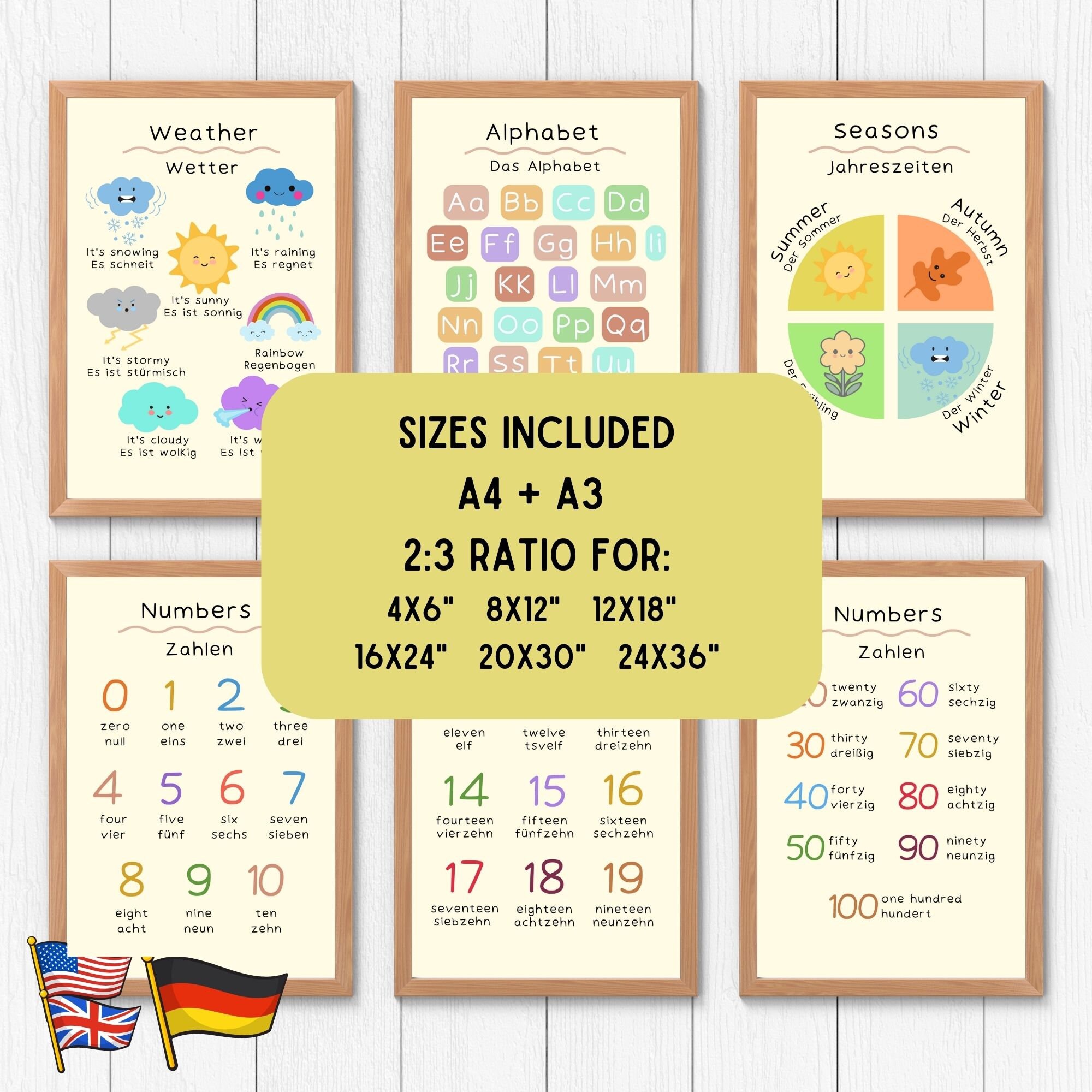 Pinnwand-Buchstaben Set Mit Wachstumsmindset-Poster – ABC Alphabet & Motivationssprüche Fürs Klassenzimmer
