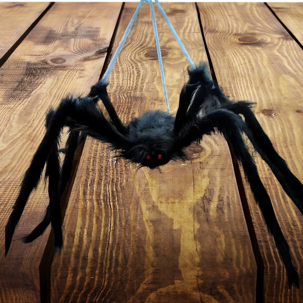 Giant Spider Decoration - Halloween Haunted House Decor, Party Accessory, Glowing Spider, Holiday Gift