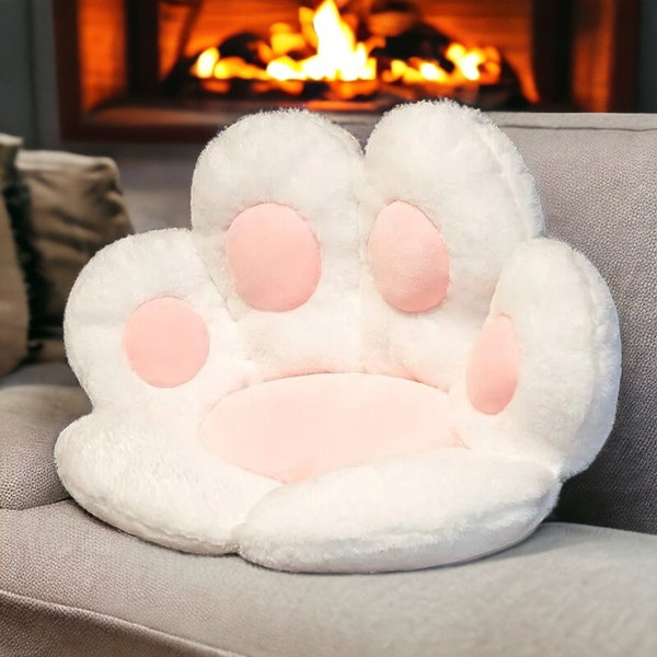 Patte de chat - Confort fantaisiste : oreiller fabriqué à la main en forme de patte de chat pour une décoration d'intérieur amusante - Oreiller fait main - Adorable coussin décoratif pour la maison