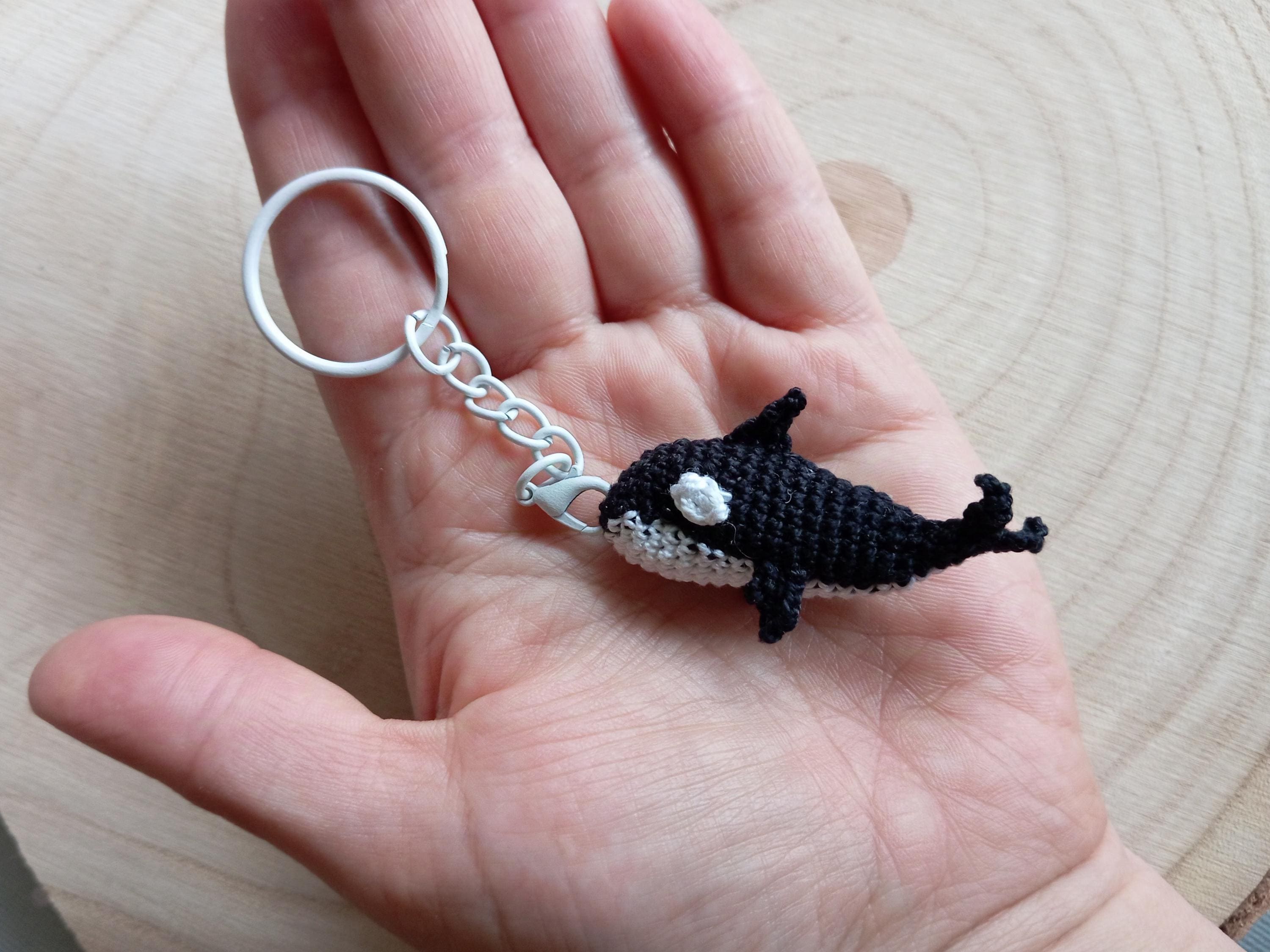 Crochet Orca Keychain, Amigurumi Killer Whale Bag Charm - Etsy