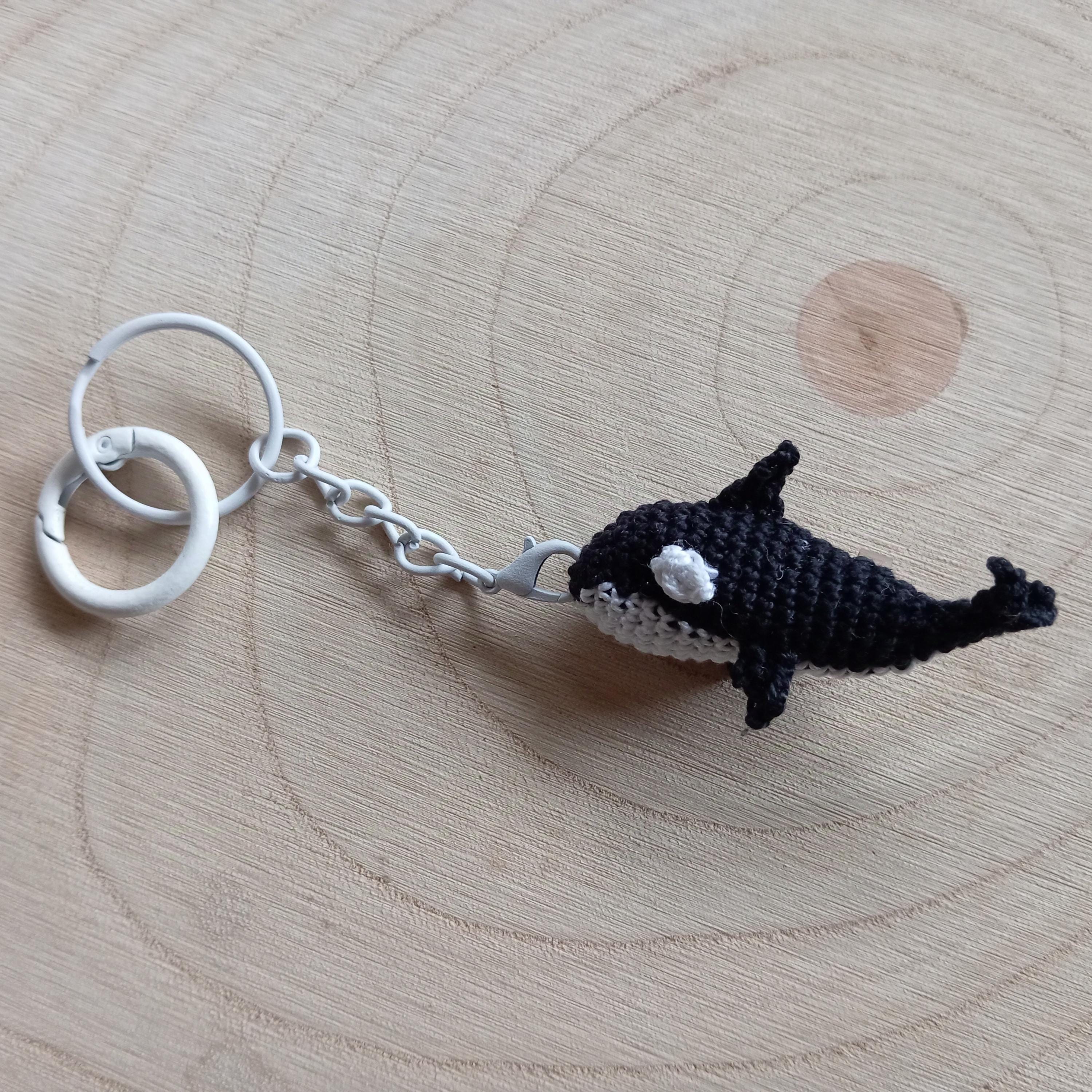 Crochet Orca Keychain, Amigurumi Killer Whale Bag Charm - Etsy