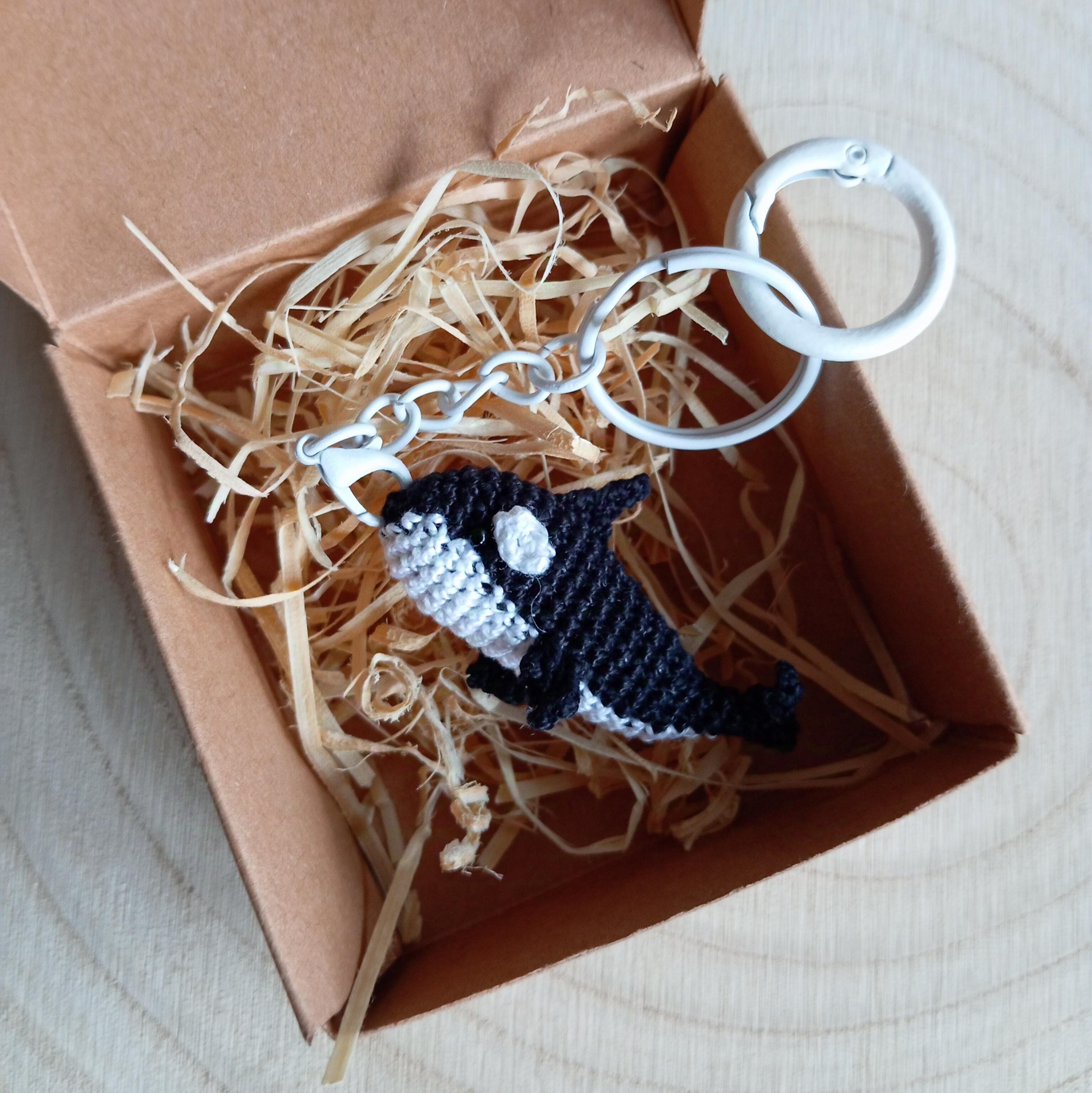 Crochet Orca Keychain, Amigurumi Killer Whale Bag Charm - Etsy