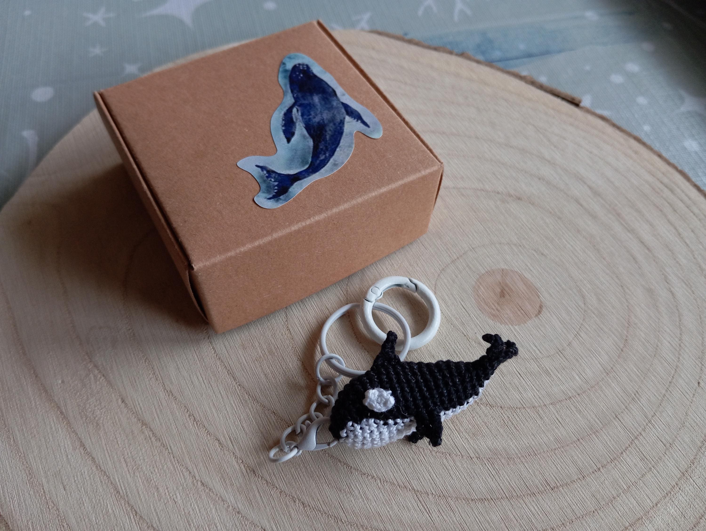 Crochet Orca Keychain, Amigurumi Killer Whale Bag Charm - Etsy