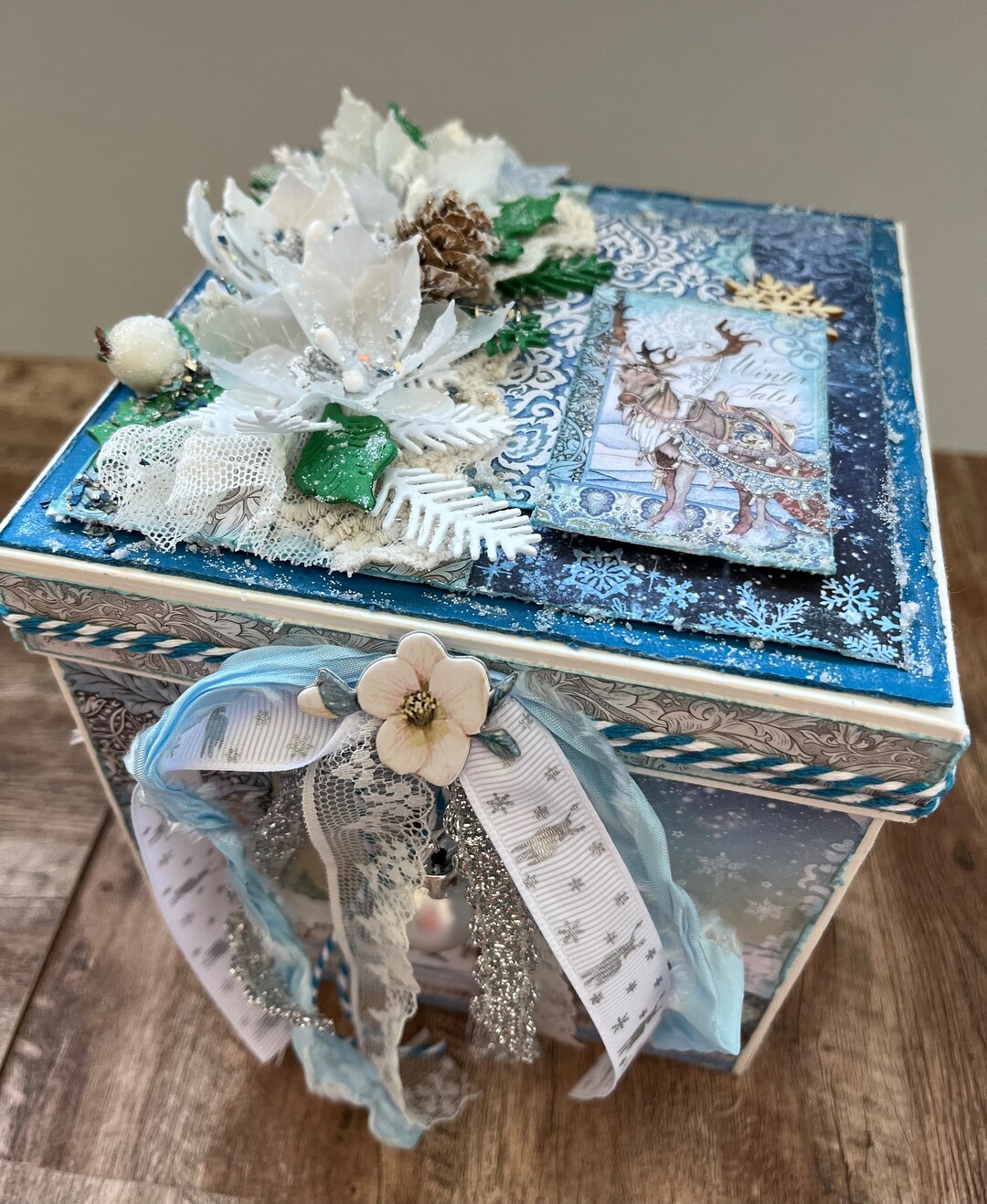 Exploding Box,winter Photo Album - Etsy