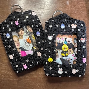 SKZOO 0T8 StrayKids Fan Made Merch Photocard Holders / Handmade / Crochet / Bedazzled / Subtle Merch