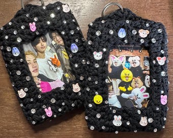 SKZOO 0T8 StrayKids Fan Made Merch Photocard Holders / Handmade / Crochet / Bedazzled / Subtle Merch