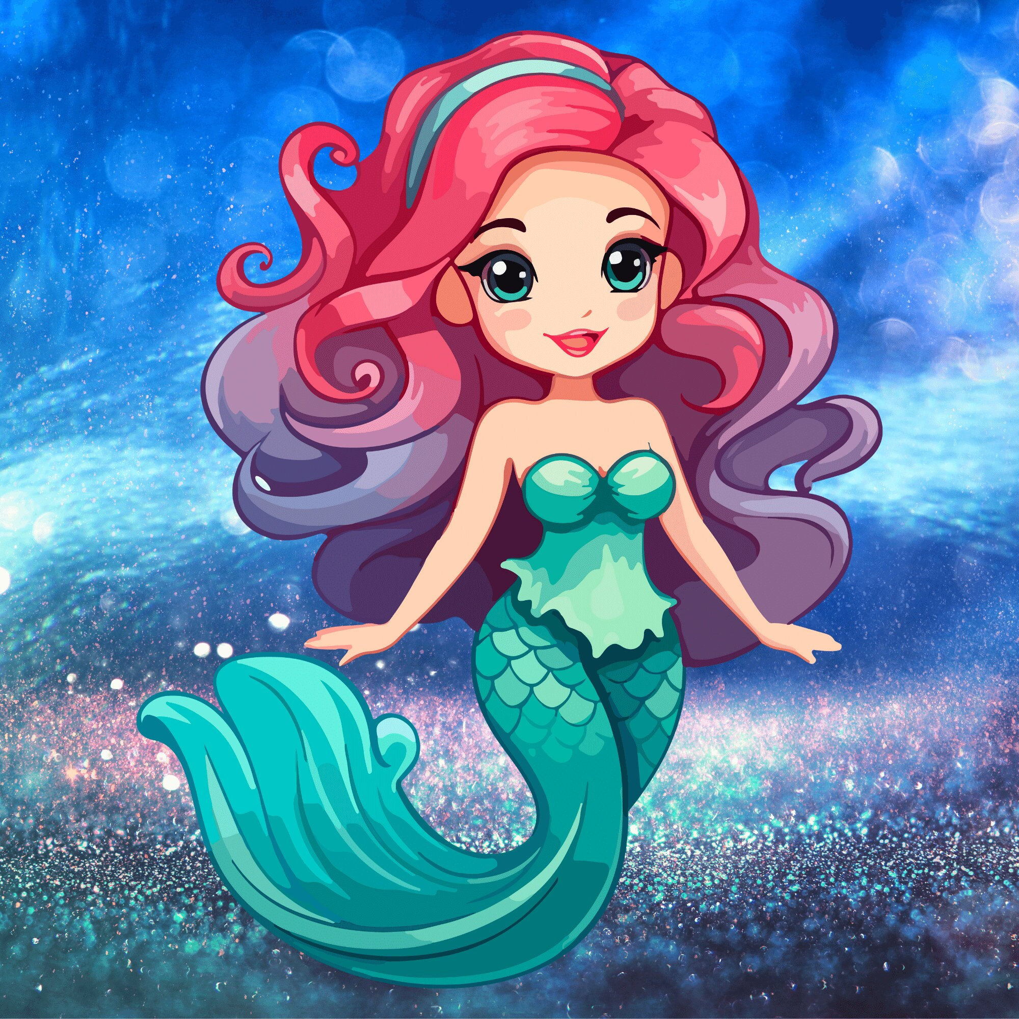Mermaid Colouring Pages for Kids. 20 pages of fun for creative children to keep them occupied for HOURS! Great value. Download instantly!