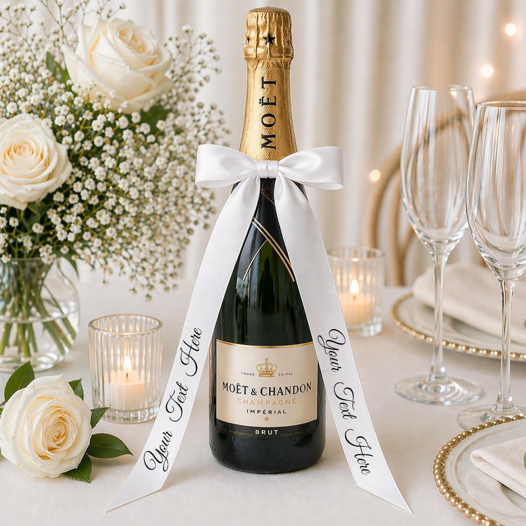 Celebration Ribbons for Prosecco Champagne Bottles - Personalised With ...